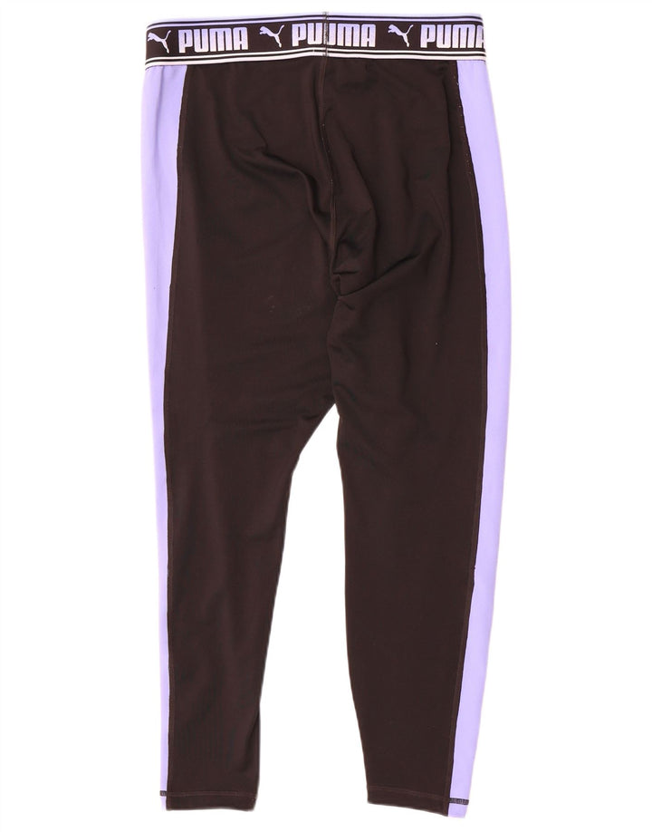 Damskie legginsy Puma Graphic UK 16, duży, czarny, poliestrowy blok kolorów