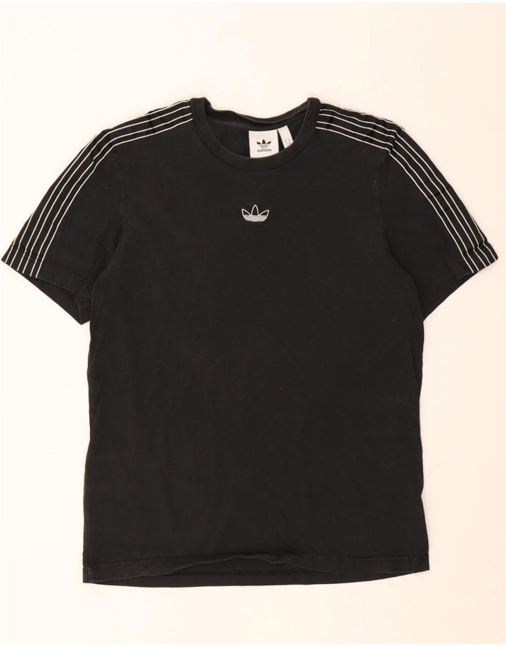 ADIDAS Mens T-Shirt Top Medium Black Cotton Vintage Adidas and Second-Hand Adidas from Messina Hembry 