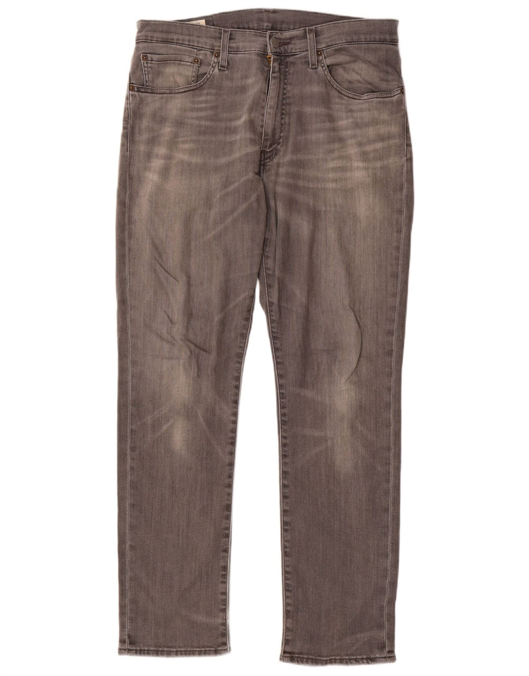 Męskie proste dżinsy Levi's W34 L30 Szara bawełna