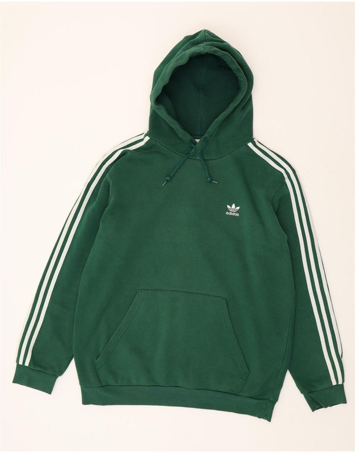 Adidas Męski sweter z kapturem, duży, zielony, bawełniany