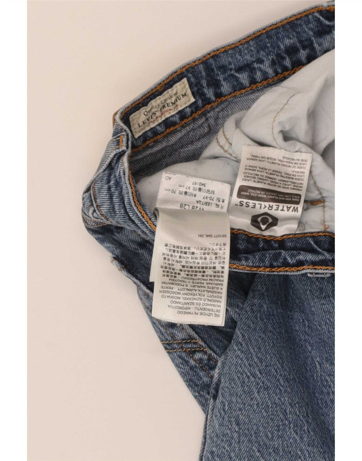 Męskie dżinsy Levi's 501 Straight W28 L28 Niebieskie bawełniane