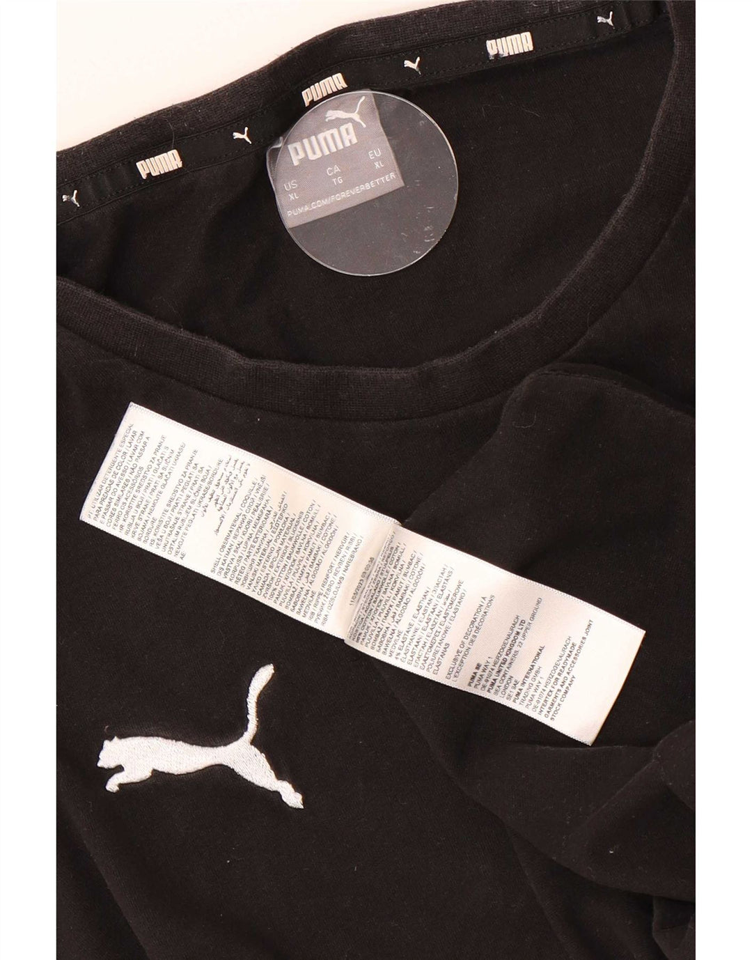 T-shirt męski Puma XL, czarny, bawełniany