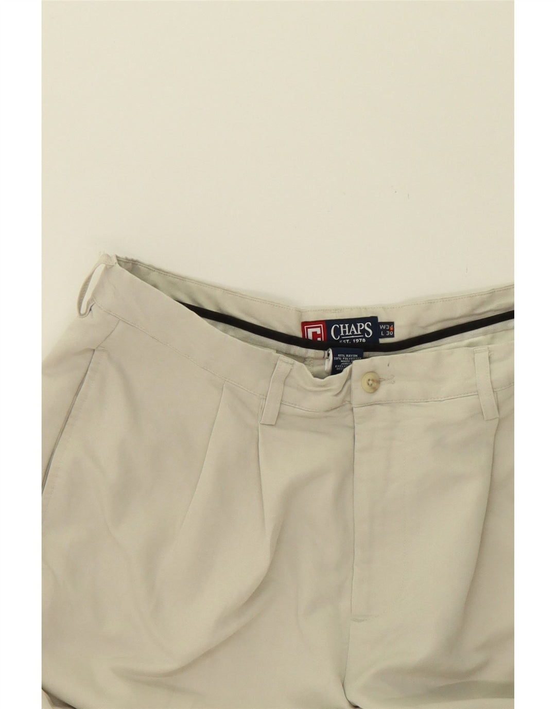 CHAPS Mens Pegged Chino Trousers W34 L30 Off White Rayon Vintage Chaps and Second-Hand Chaps from Messina Hembry 