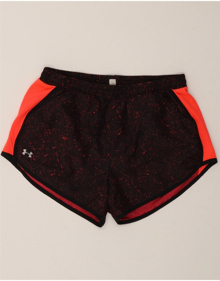 UNDER ARMOUR Womens Sport Shorts UK 14 Medium Black Colourblock Vintage Under Armour and Second-Hand Under Armour from Messina Hembry 