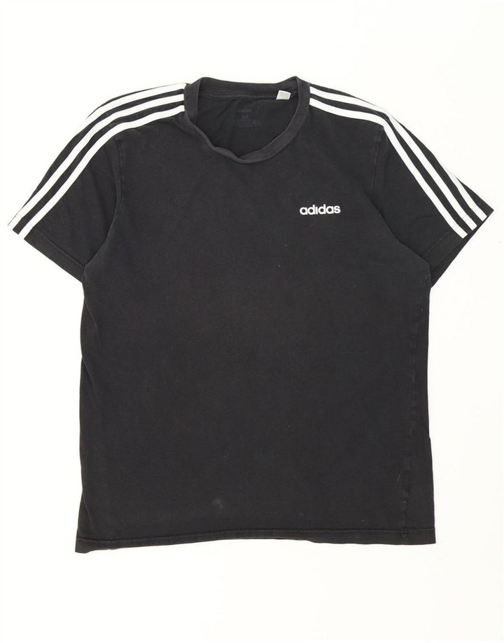 Adidas Męski T-shirt Top Średni Czarny Bawełniany