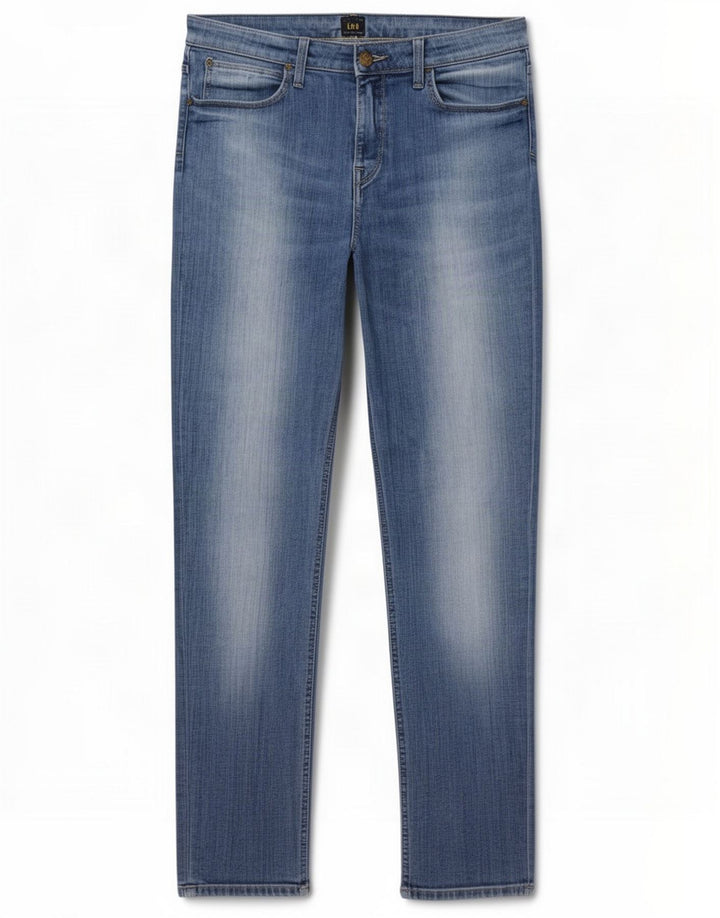 Lee Damskie jeansy slim W30 L29 niebieskie