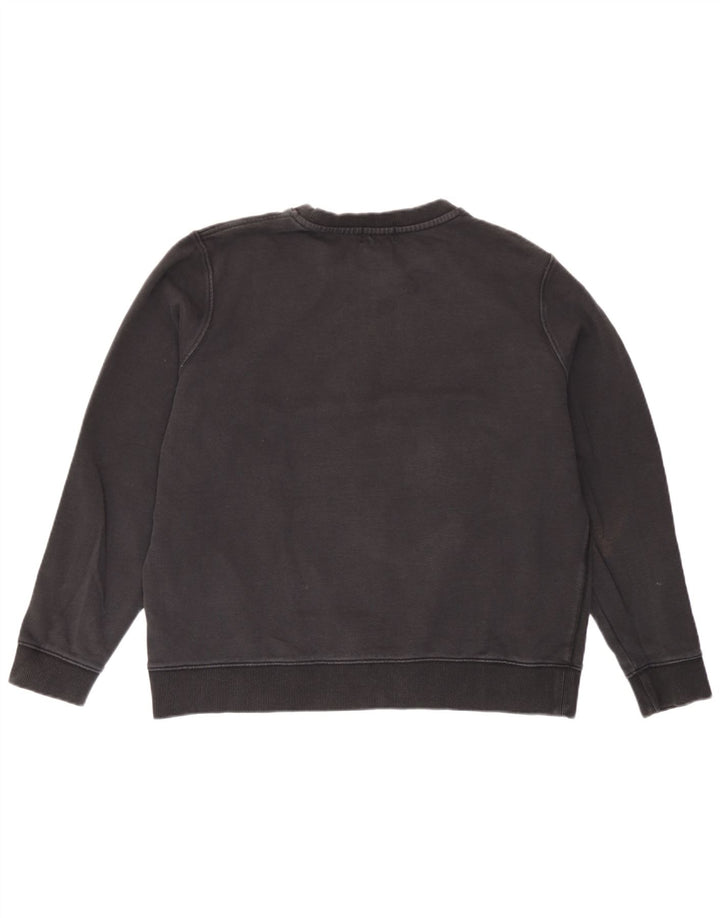 Superdry Womens Sweatshirt Jumper UK 14 Large Black Cotton