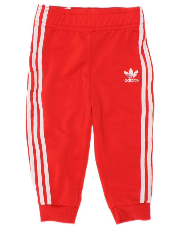 Spodnie dresowe Adidas Baby Girls Joggers 12-18 miesięcy Czerwony Poliester