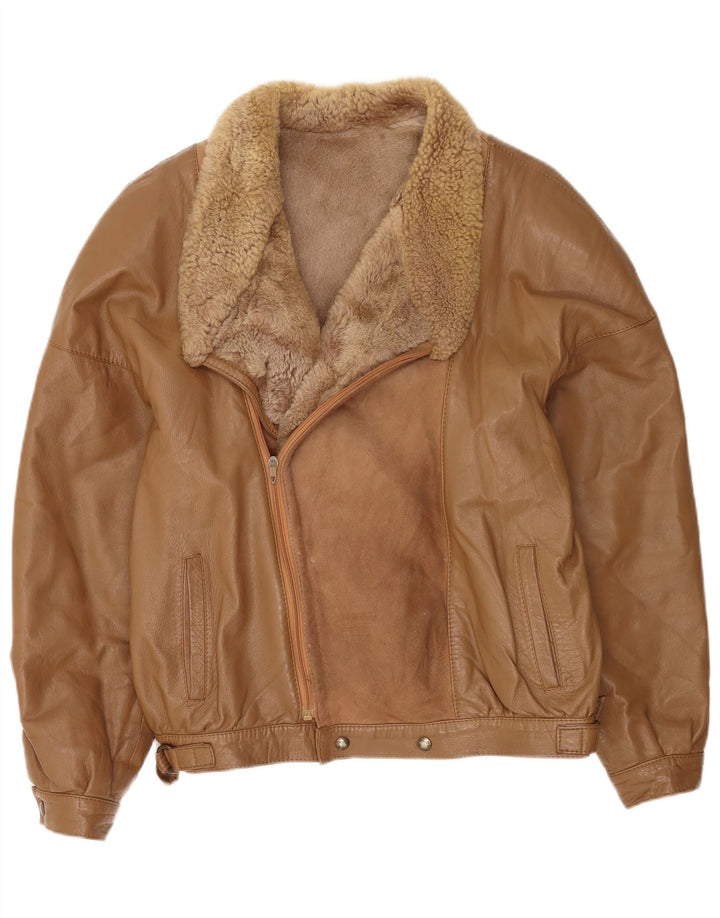 Vintage męska kurtka shearling IT 50 Large Beige