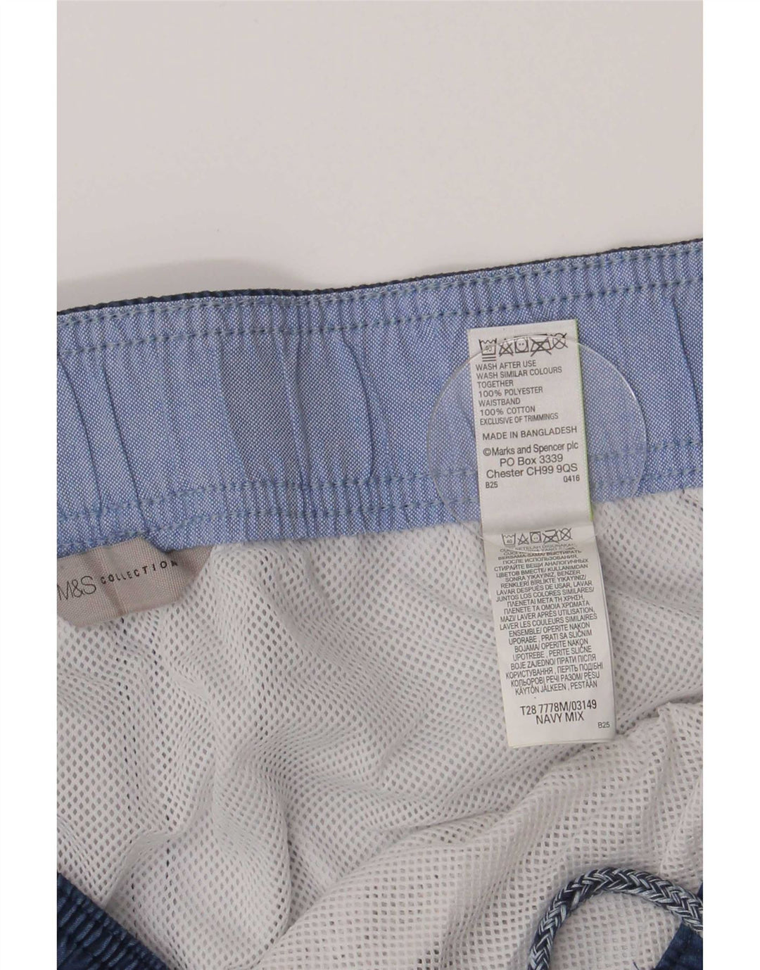 Męskie spodenki kąpielowe Marks & Spencer XL, granatowe, z poliestru w kwiaty