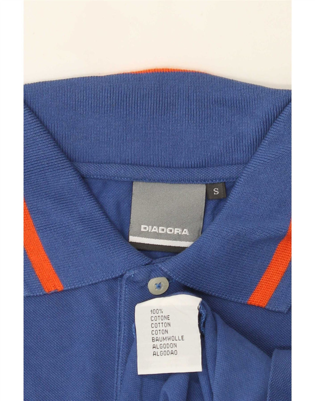 Męska koszulka polo Diadora, mała, niebieska, bawełniana