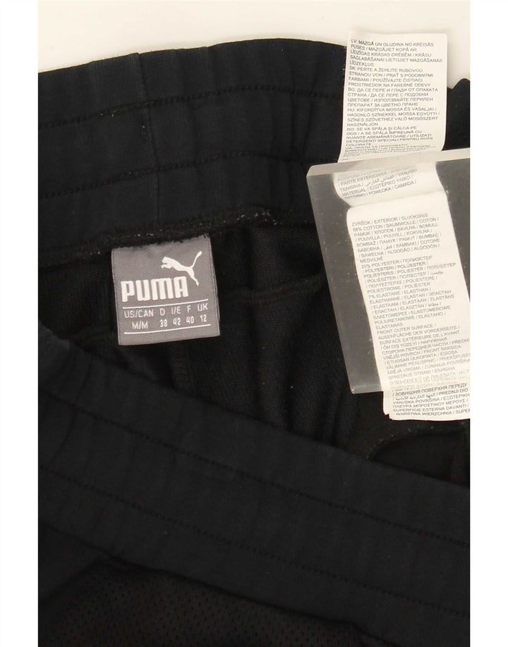 Damskie legginsy Puma Crop Graphic UK 12, średnia czarna bawełna