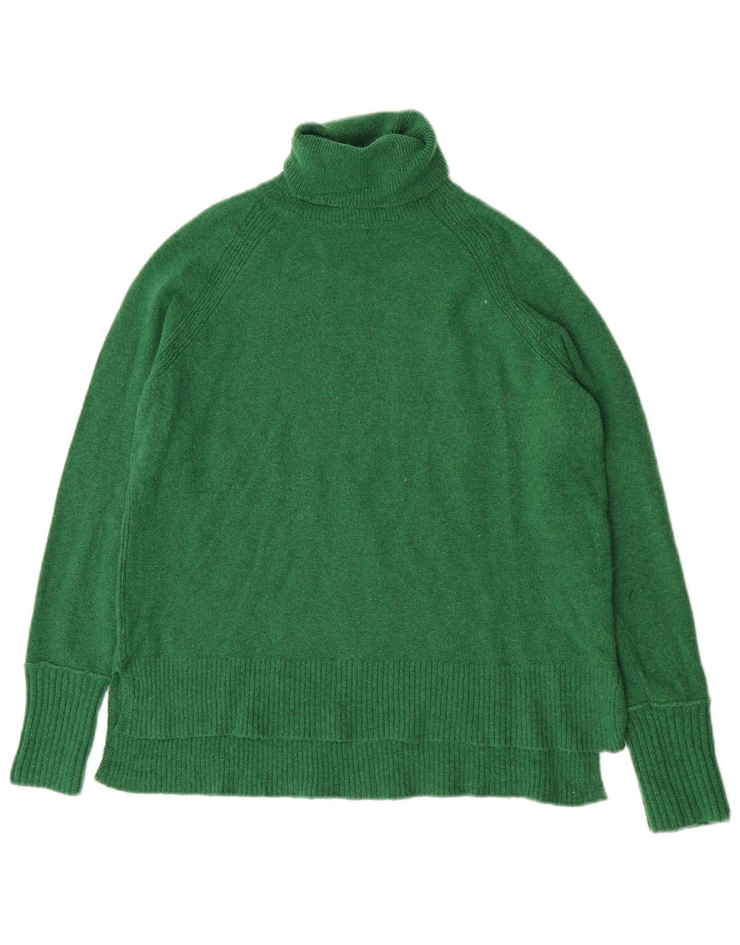 Damski sweter oversize J. Crew z golfem UK 10, mały, zielony nylon