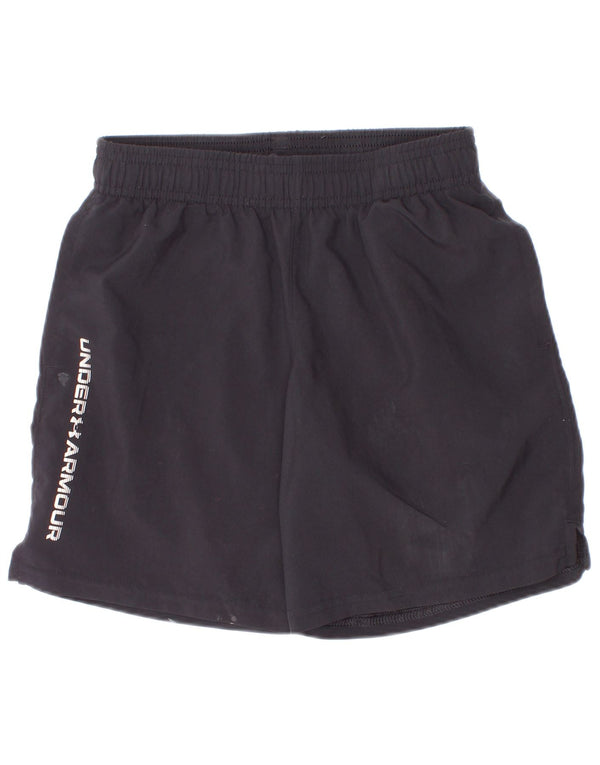 Chłopięce spodenki sportowe Under Armour z grafiką, 7-8 lat, małe, czarne, poliestrowe