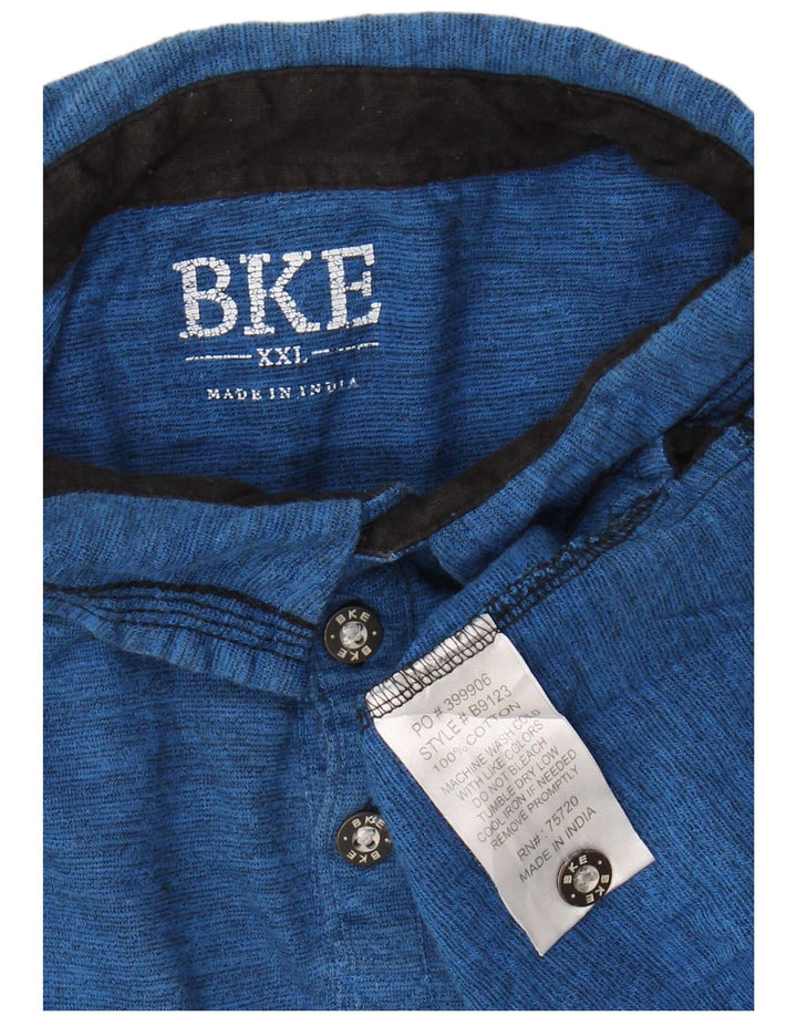 Męska koszulka polo BKE 2XL, niebieska, bawełniana w plamki