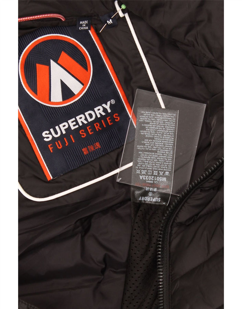 SUPERDRY Mens Padded Gilet UK 38 Medium Black Nylon Vintage Superdry and Second-Hand Superdry from Messina Hembry 