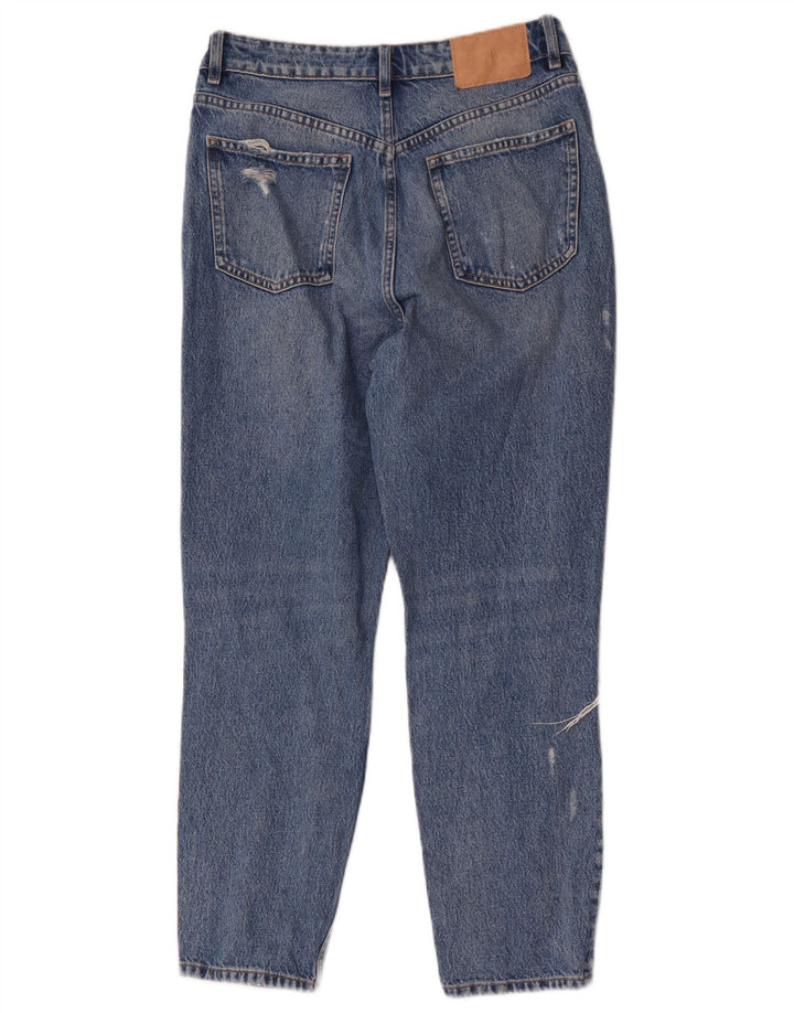 Damskie jeansy Zara w trudnej sytuacji, EU 40 Medium W30 L27, niebieska bawełna