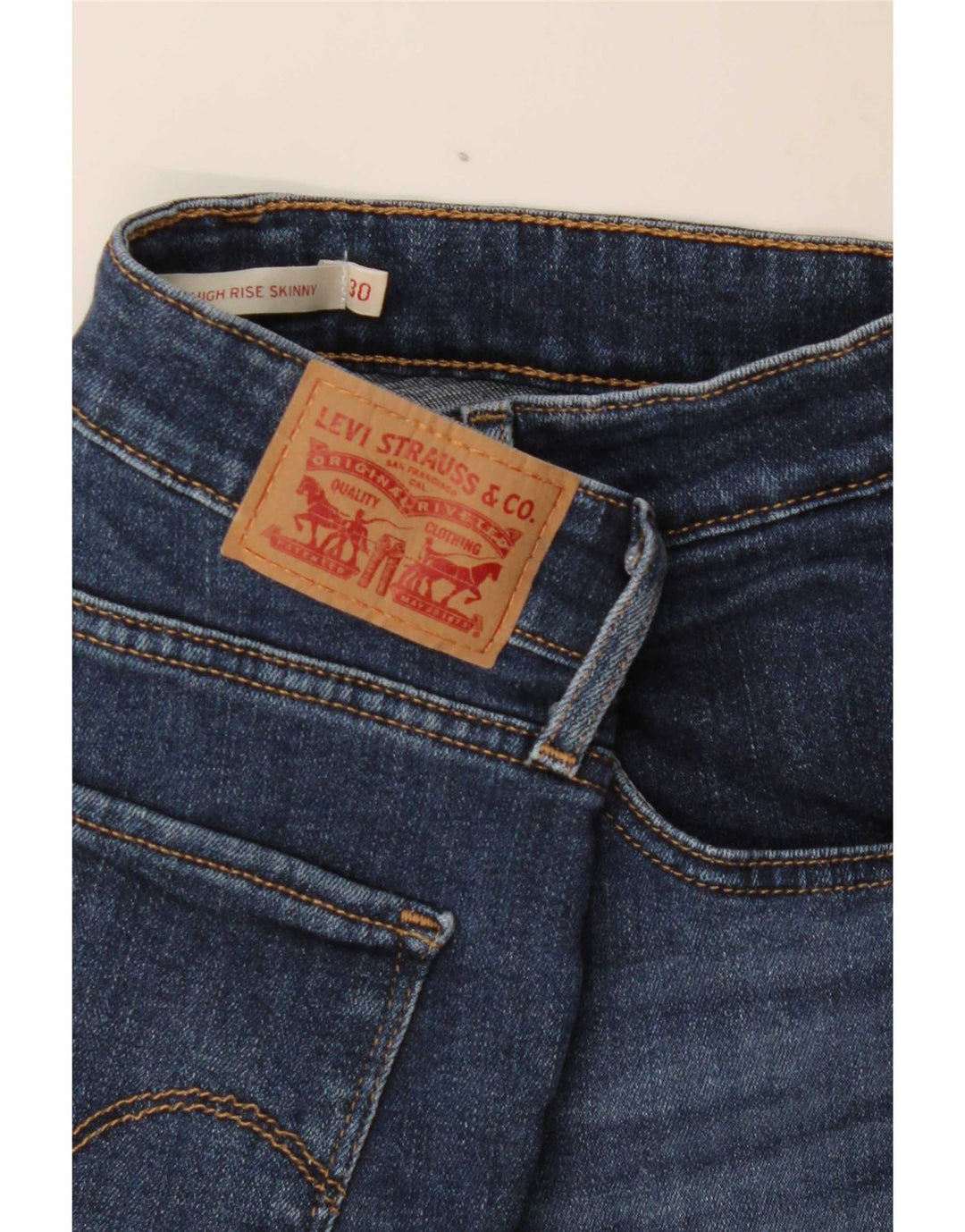 Damskie jeansy Levi's Skinny W30 L32 Niebieskie bawełniane