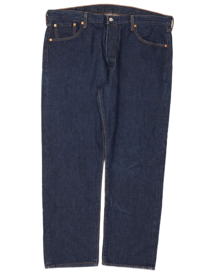 Męskie dżinsy Levi's 501 Straight W42 L32 Niebieskie bawełniane