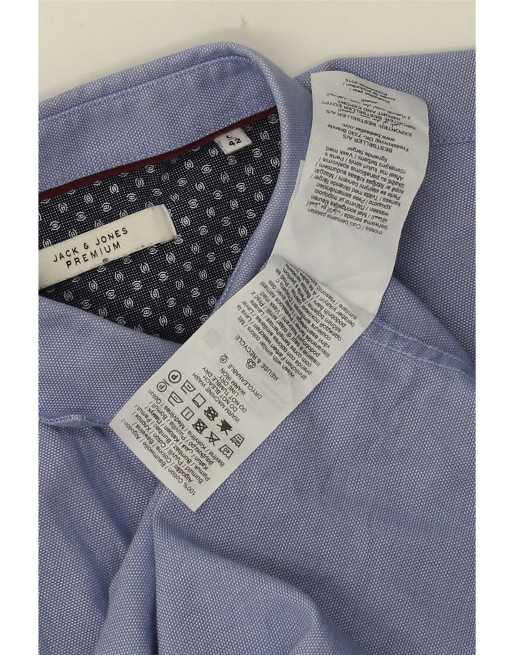 Koszula męska Jack & Jones, rozmiar 42, duża, niebieska, bawełniana