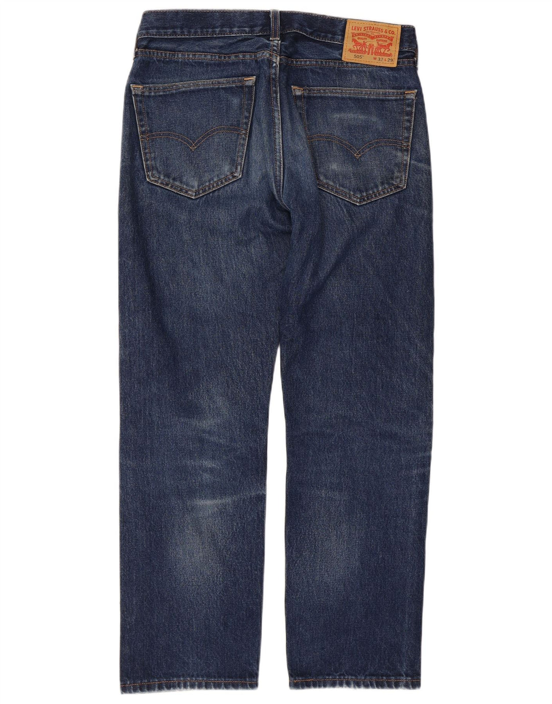 Męskie jeansy Levi's 505 Straight W32 L29 Niebieskie bawełniane