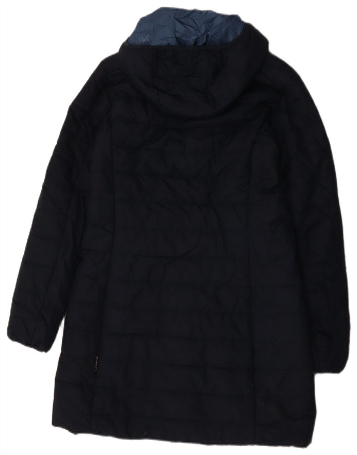 Damski ocieplany płaszcz z kapturem Jack Wolfskin UK 8/10, mały, granatowy, poliester