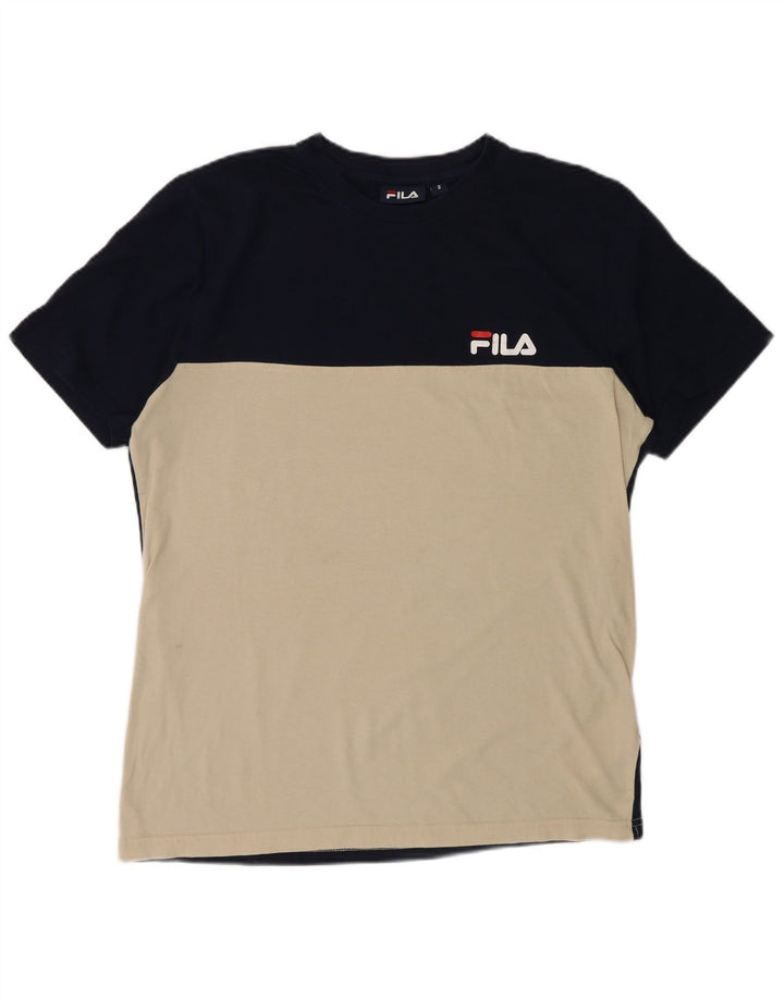 T-shirt męski Fila Top, mały, bawełniany w kolorze granatowym