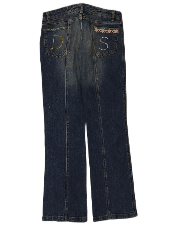 Vintage damskie jeansy Bootcut W28 L31 granatowe