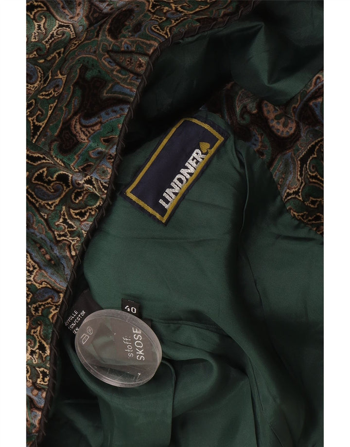 Vintage damska marynarka zapinana na 5 guzików EU 40, średnia wielobarwna paisley