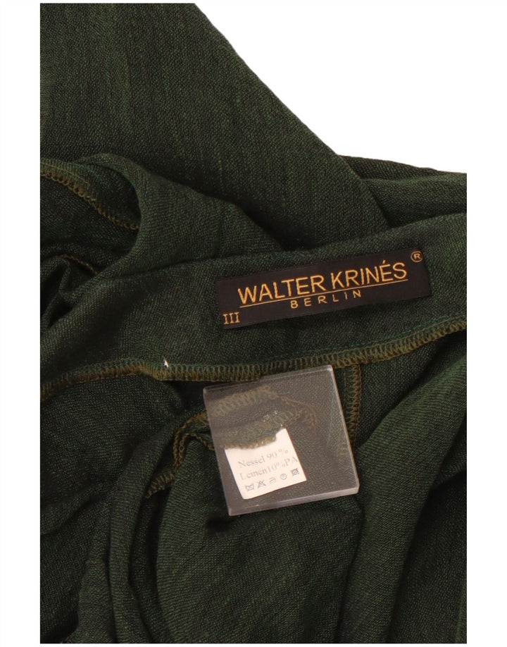 Damski krótki kardigan VINTAGE UK 16, duży, zielony, bawełniany