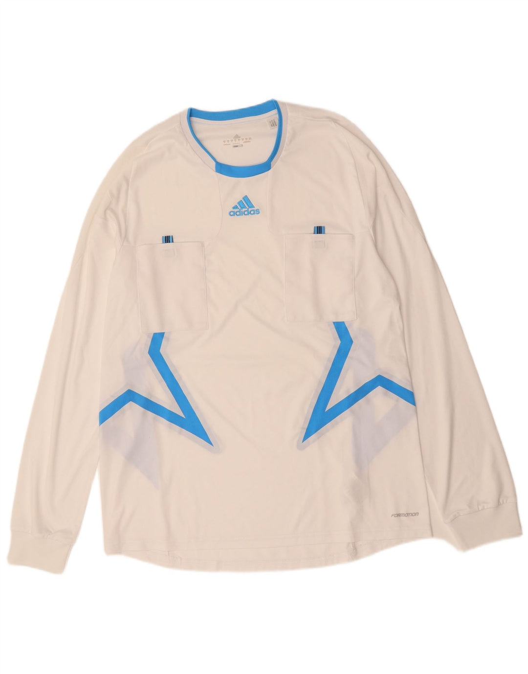 Męska koszulka ADIDAS Climacool z długim rękawem XL, biały, kolorowy poliester