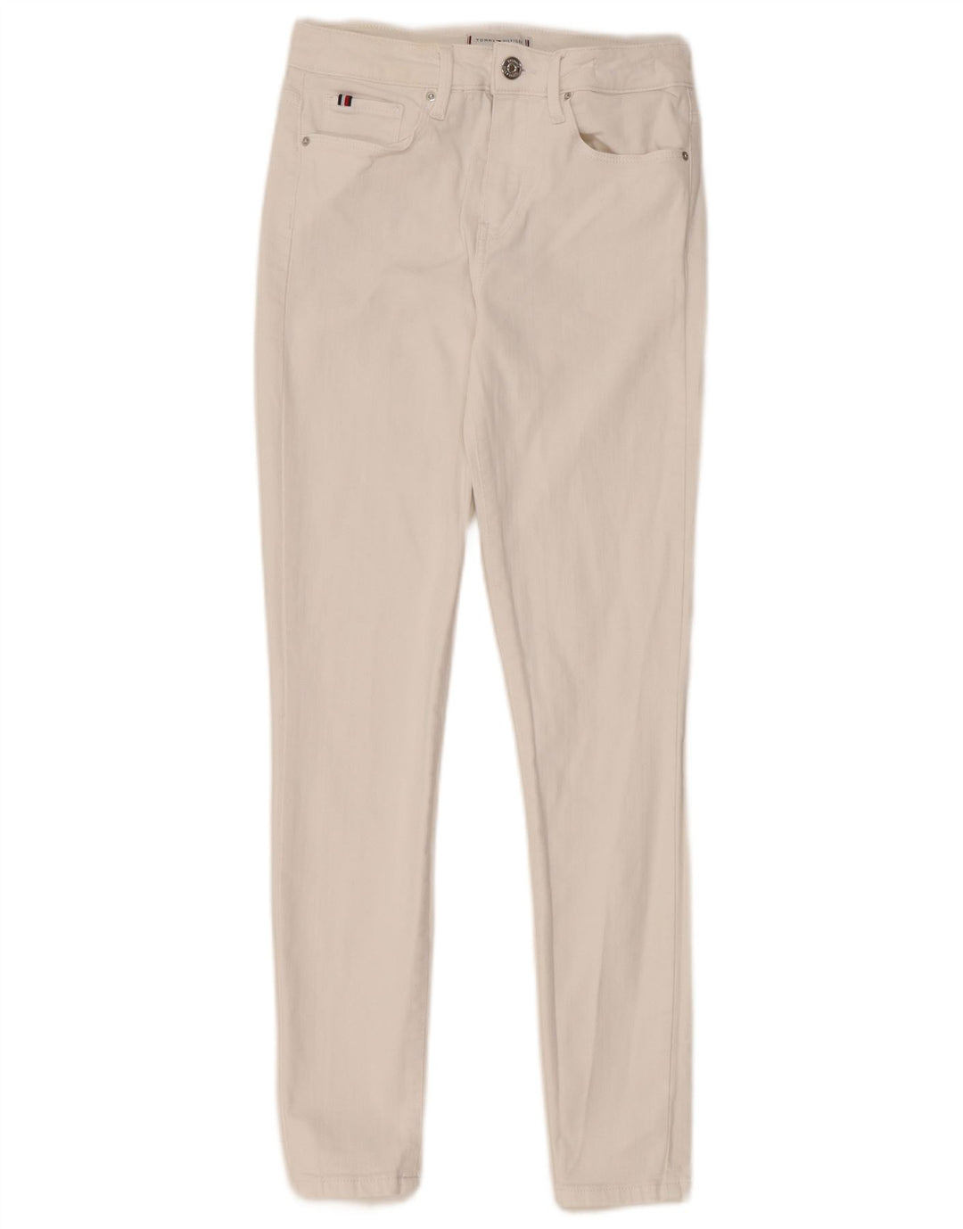 Damskie dżinsy rurki Tommy Hilfiger Como W28 L27 Biała bawełna