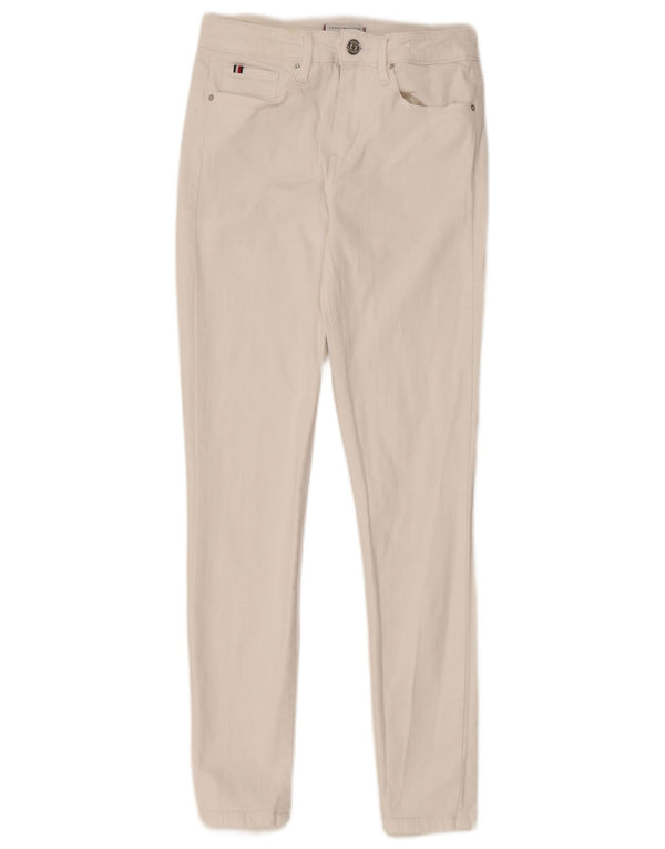 Damskie dżinsy rurki Tommy Hilfiger Como W28 L27 Biała bawełna