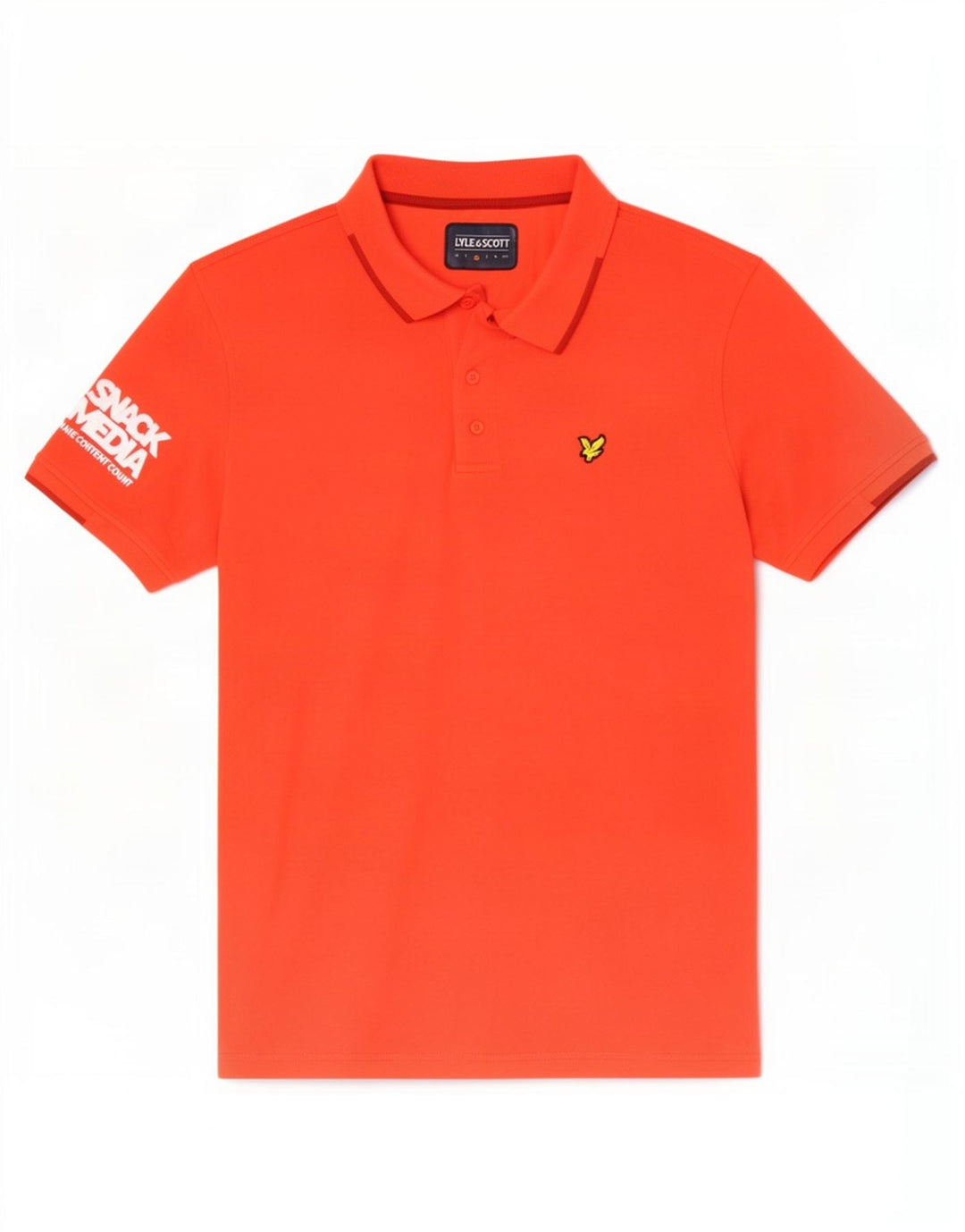 Męska koszulka polo Lyle & Scott z grafiką, średni czerwony poliester