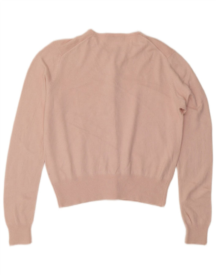 Marks & Spencer Damski sweter typu Crop Cardigan UK 14 Średnioróżowy wiskoza