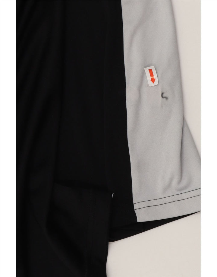 Męski t-shirt ADIDAS Aeroready, top XL, czarny poliester z blokami kolorów