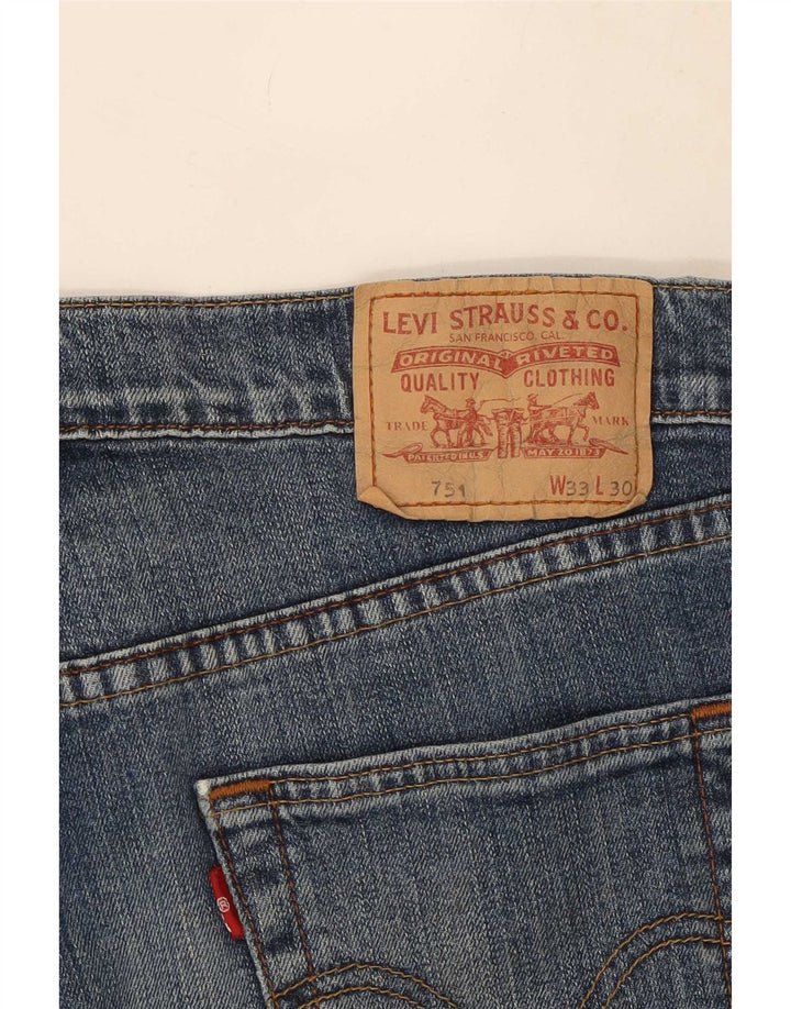 Męskie spodenki jeansowe Levi's 751 W33 Średnioniebieskie, bawełniane