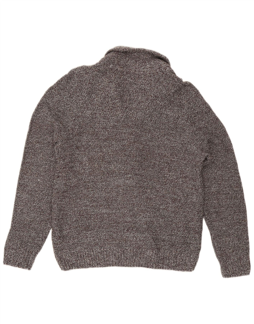Marks & Spencer Męski sweter rozpinany, duży, szary, nakrapiany akryl