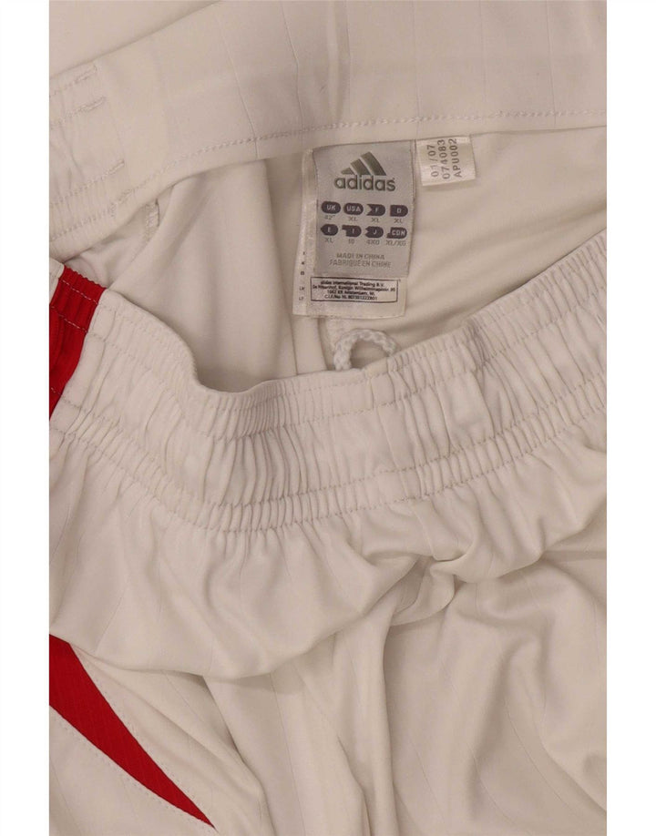 Męskie spodenki sportowe Adidas XL, biały, poliester z blokami kolorów