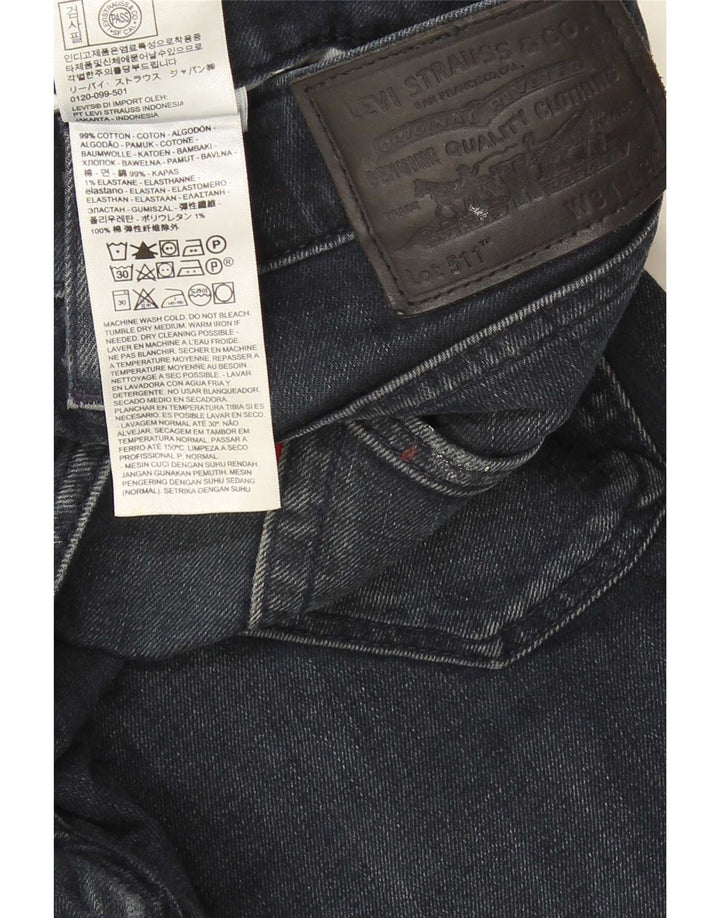 Męskie jeansy Levi's 511 Slim W31 L32 Granatowa bawełna