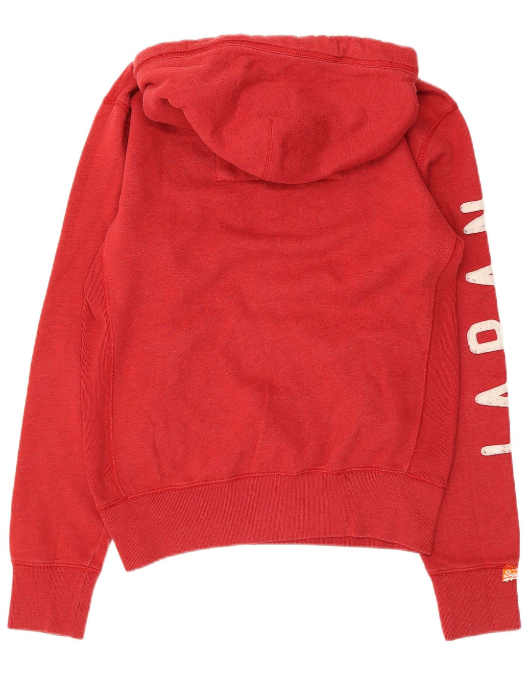 SUPERDRY Mens Graphic Hoodie Jumper Small Red Cotton