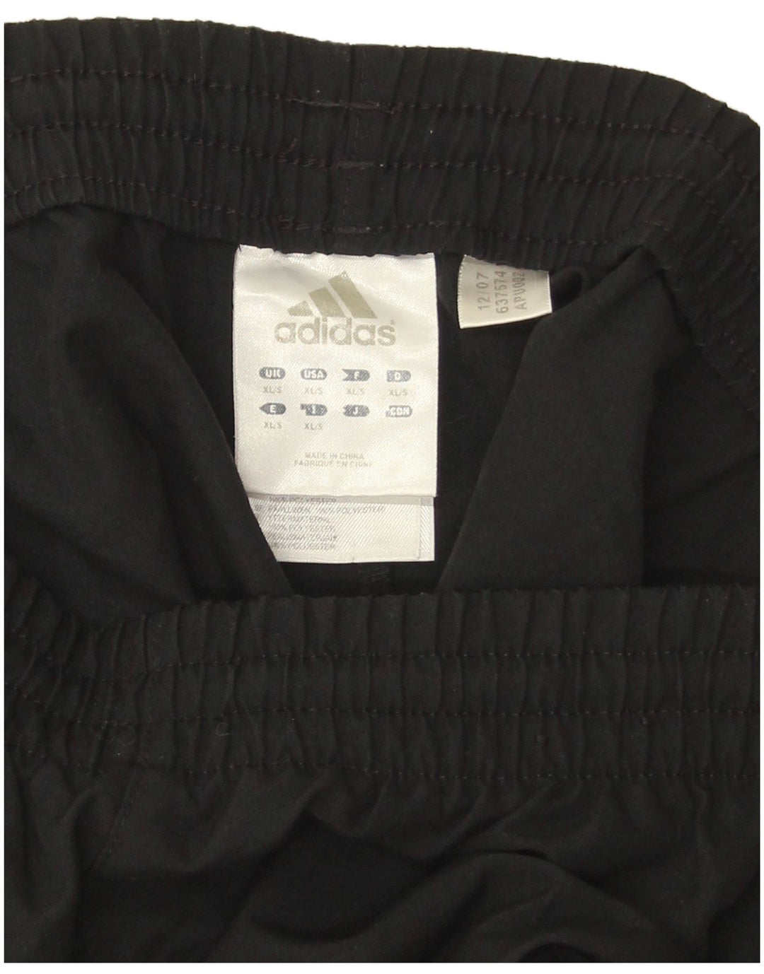 Męskie spodnie dresowe Adidas XL, czarne, poliestrowe