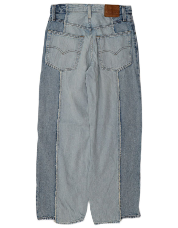 Damskie luźne dżinsy Levi's Baggy W24 L28 Niebieska bawełna z blokami kolorów