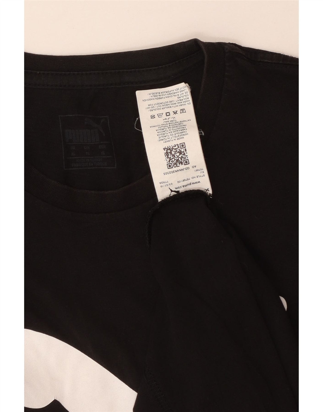 Męska koszulka z grafiką PUMA, góra XL, czarna, bawełniana