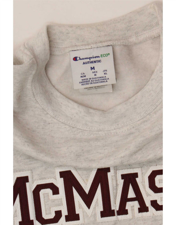 Męski sweter z grafiką Champion, średnioszary, bawełniany