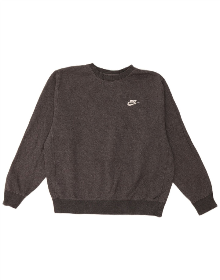Damski sweter oversize Nike UK 14, średnioszary, bawełniany