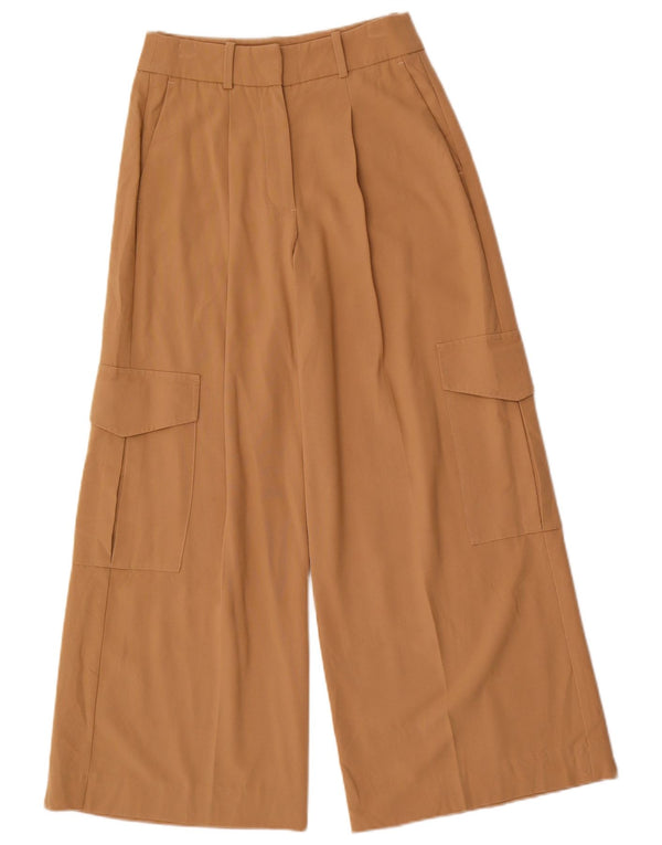 MARKS & SPENCER Damskie spodnie cargo z wysokim stanem UK 6 XS W24 L27 Beżowe