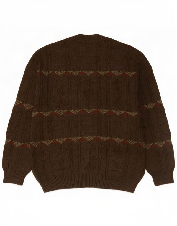 Il Granchio Męski sweter kardigan XL Khaki Geometric
