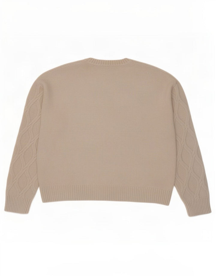 Sweter damski Marks & Spencer z okrągłym dekoltem, UK 14, średni beż
