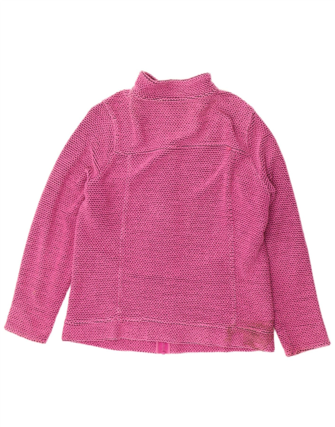 WEIRD FISH Womens Tracksuit Top Jacket UK 14 Large Pink Cotton